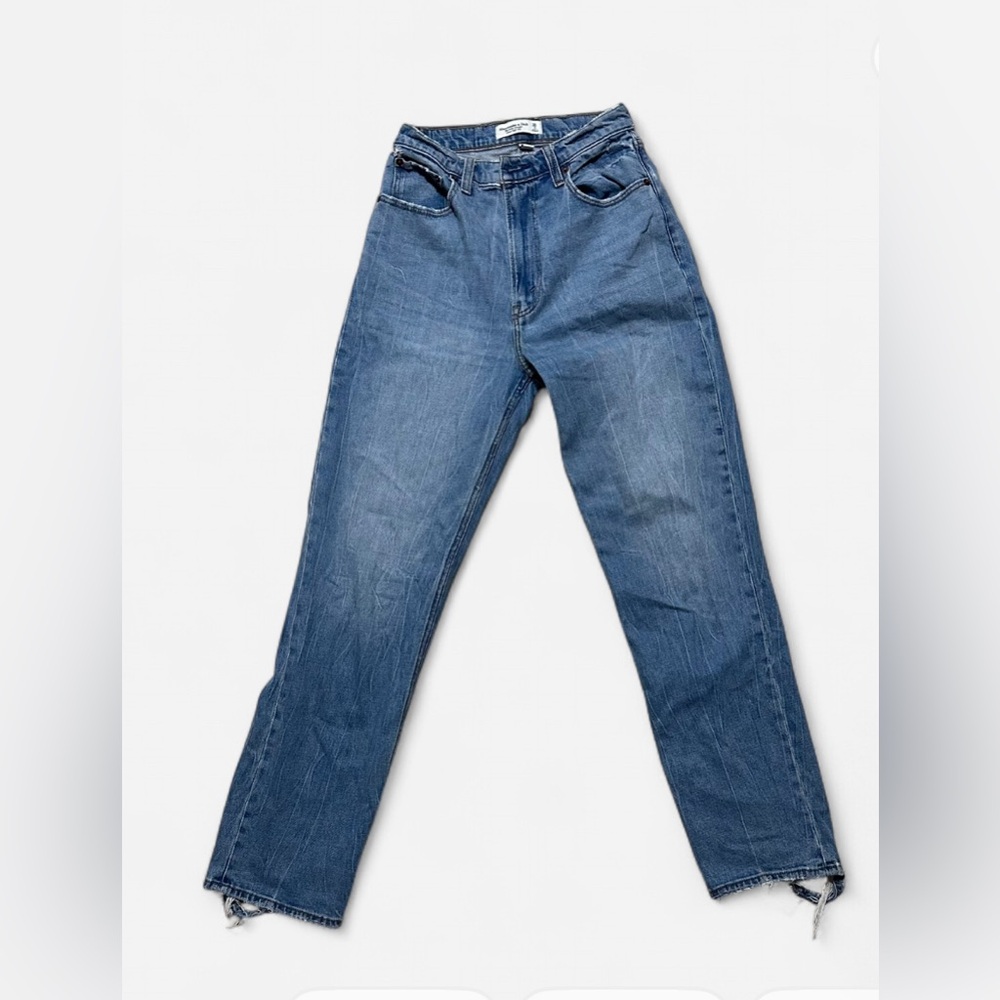Abercrombie & Fitch Women's Straight Leg Blue Jeans